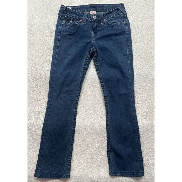 True Religion Dark Wash Jeans RN#112790 CA#30427 World Tour Size 28  Black Label - Picture 2 of 10